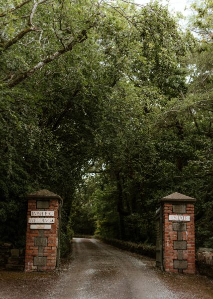 Exterior wedding venue setting