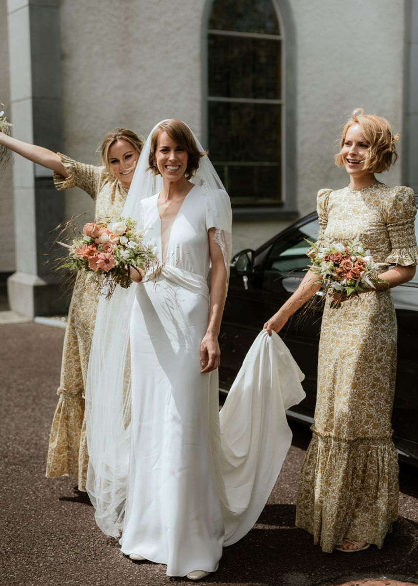 Bride and bridesmaids