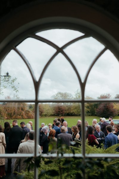 Atmosphere shot of guests on grass