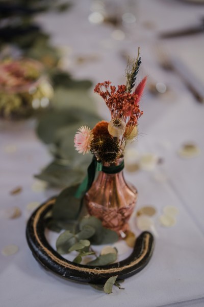 Up close flower vase rose gold