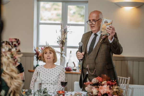 Mother and father at the dining room table