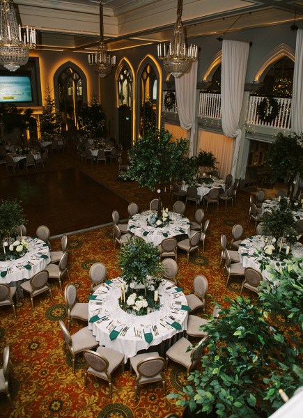 Interior dining room setting table and chairs