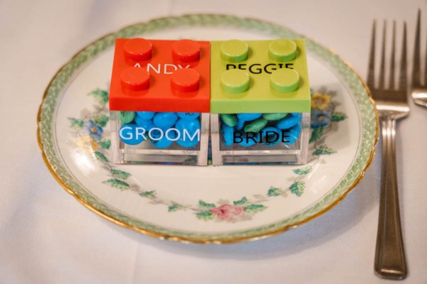 Andy peggie groom bride name lego pieces