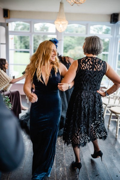 Guests Irish dancing on dancefloor