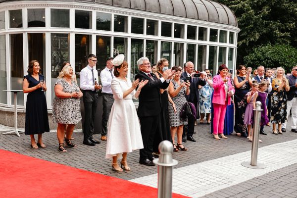 Atmosphere shot of guests clapping