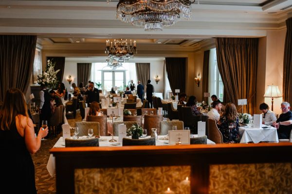 Ceremonial room table at alter