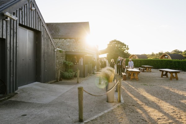 Sunset shot wedding venue