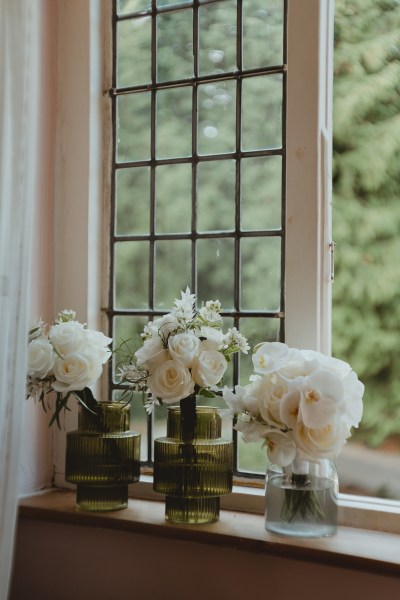 Windowsill detail flowers roses