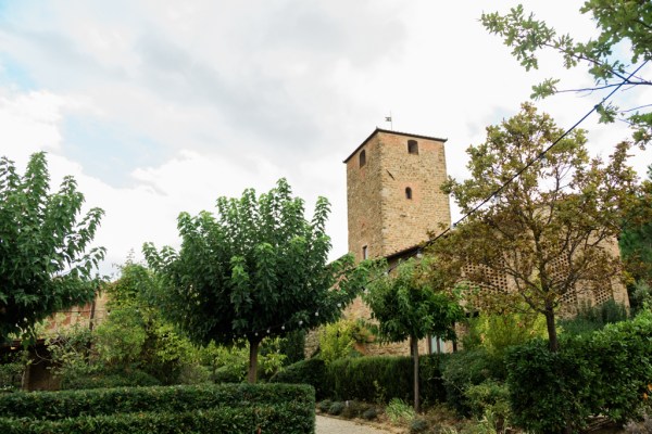 Tower wedding venue garden setting