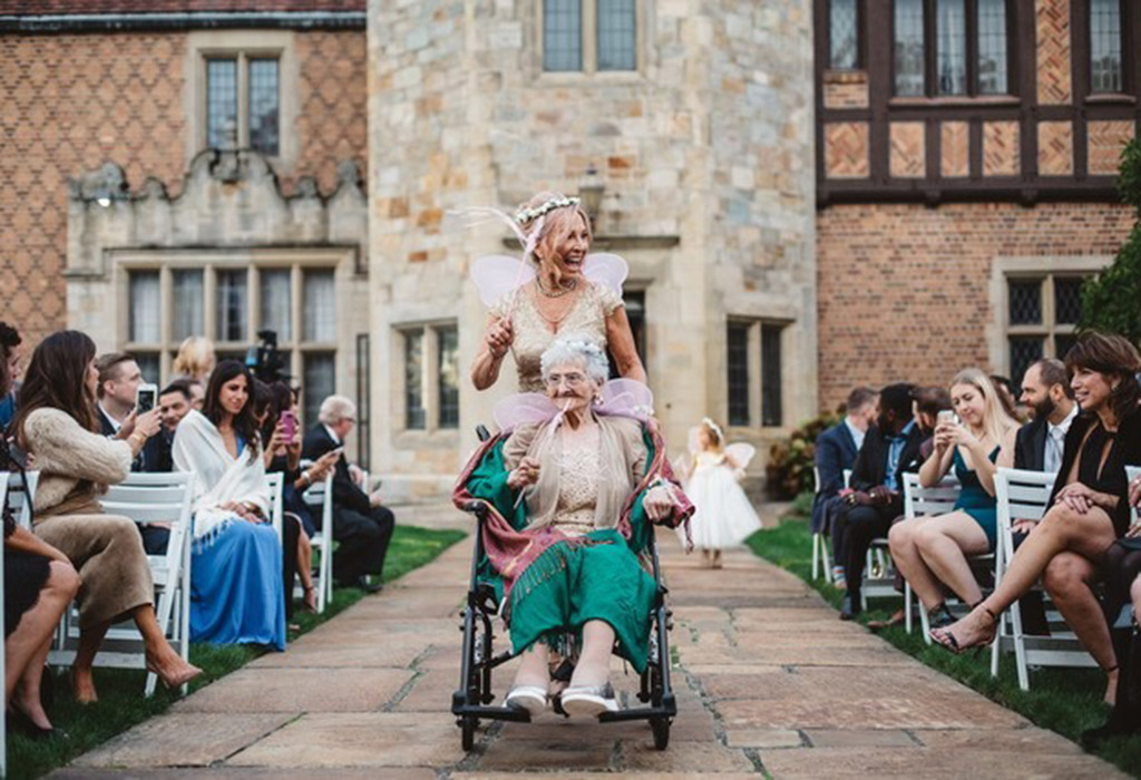 Elderly Wedding Guests | flower granny elderly person wedding