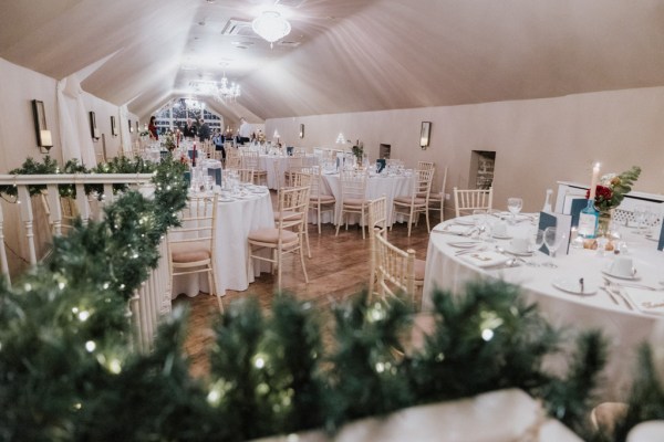 Interior wedding dining room for guests