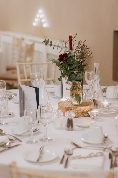 Table setting cutlery for guests