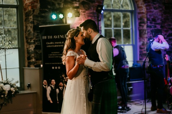 Bride and groom first dance