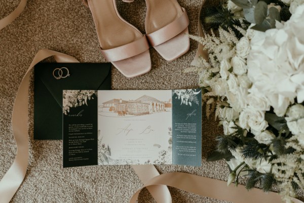 Salmon coloured heels and flowers/roses