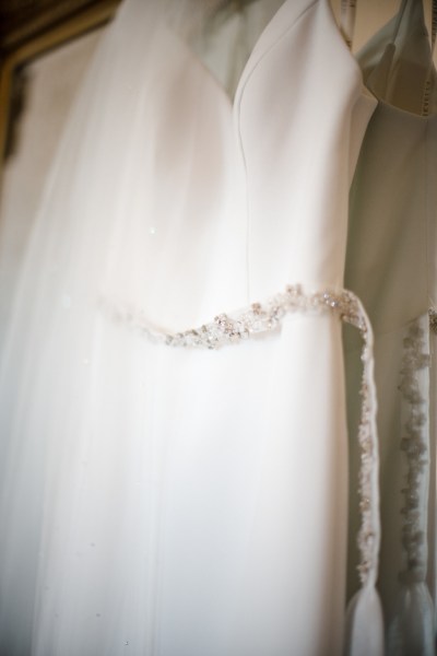 Close up of bridal gown/dress