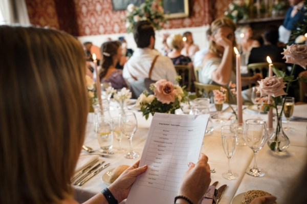 Guest reading menu dining food