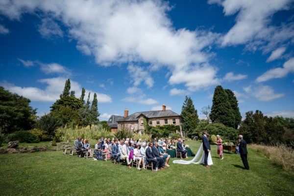 Atmosphere shot of guests enjoying the sunshine