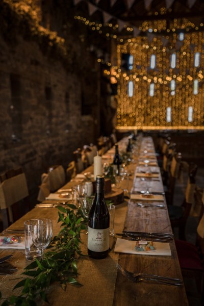 Close up of wine on table interior dining room ballroom