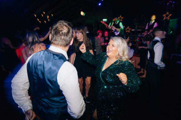 Atmosphere shot of guests dancing