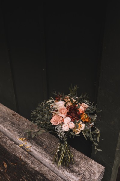 Up close bouquet flowers