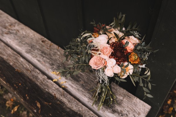 Up close bouquet flowers