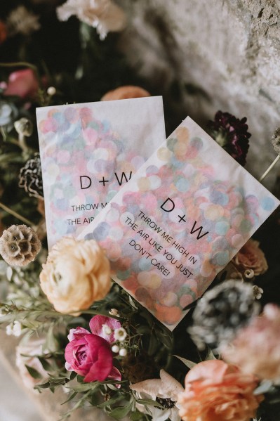 D + W confetti flowers decor