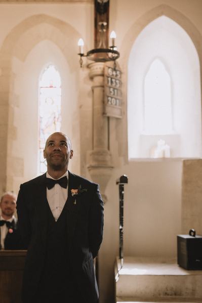 Groom awaits the bride