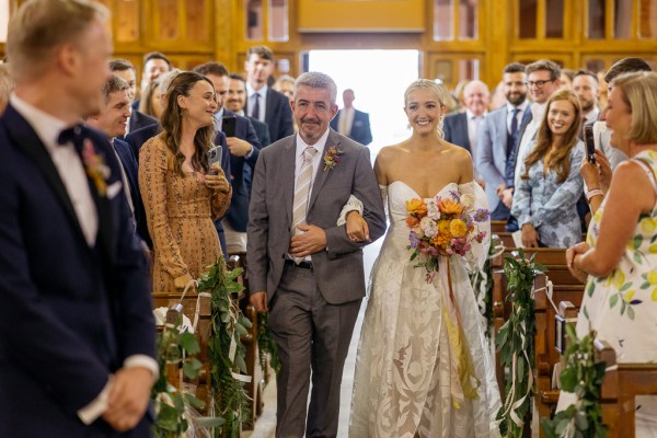 Father walks bride down the aisle