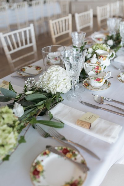 Empty dining room table chairs