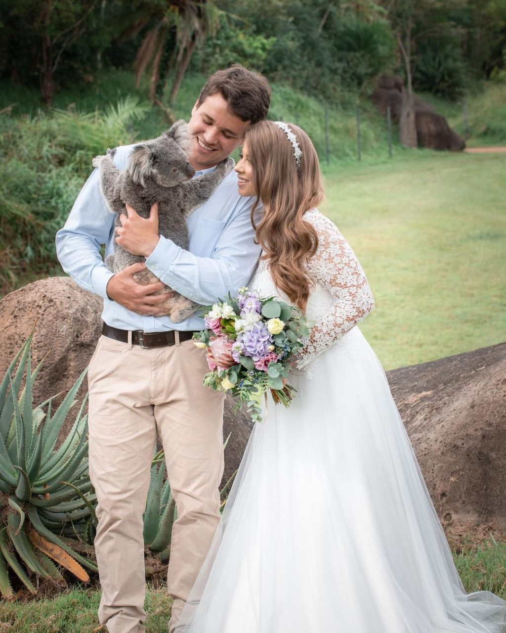 Celebrity Wedding Bouquet | Famous Brides | OneFabDay.com Bindi Irwin wedding