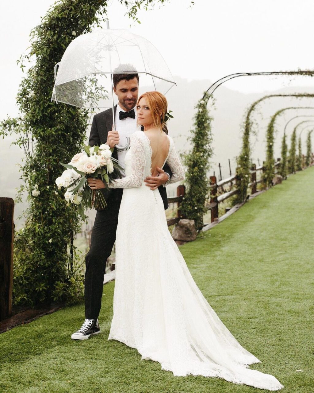 Celebrity Wedding Bouquet | Famous Brides | OneFabDay.com Brittany Snow Wedding