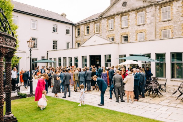 Exterior atmosphere shot of guests