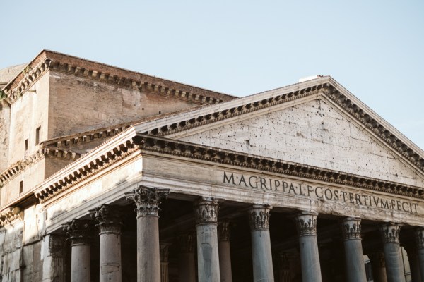 Old Italian church cathedral pillars monument building