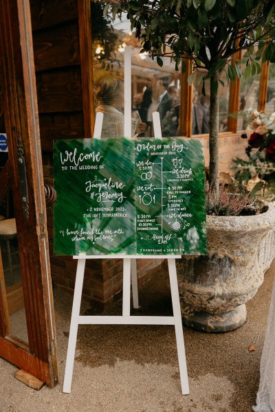 Welcome to the wedding sign entrance for guests