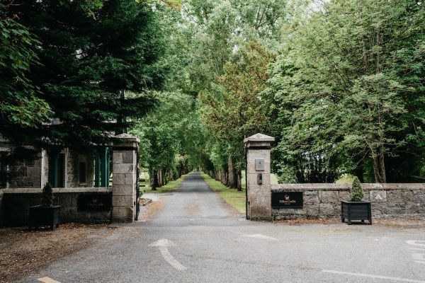 Exterior entrance to wedding venue