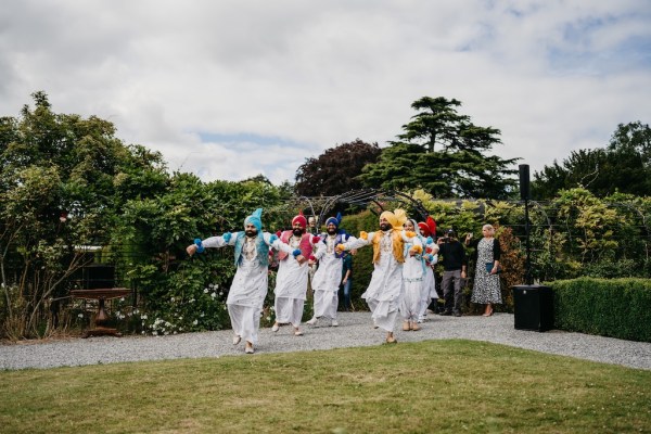 Dancer dancing in front of guests