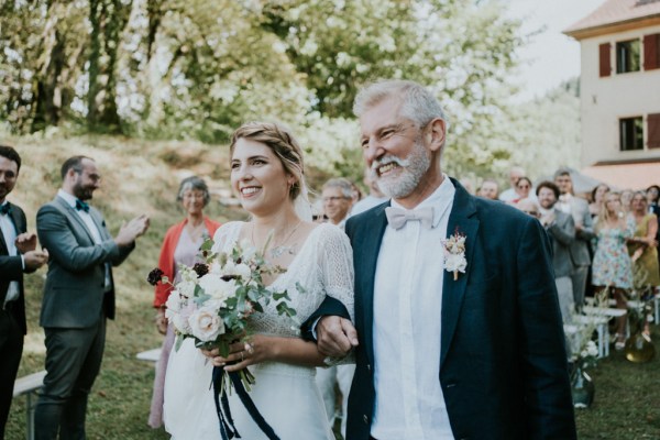 Proud father of the bride head to the ceremony