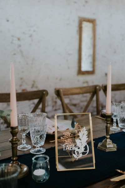 Table candles decor cutlery