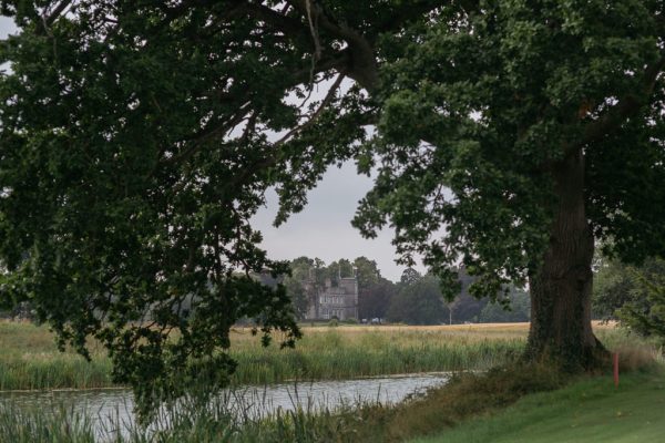 Forest lake and wedding venue setting/view