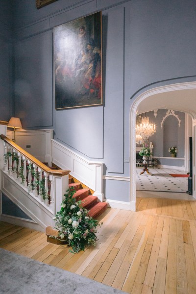 Staircase stairs in wedding venue hotel