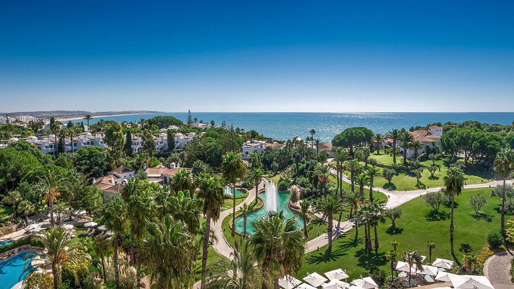 Vila Vita Parc hotel resort view swimming pool garden trees