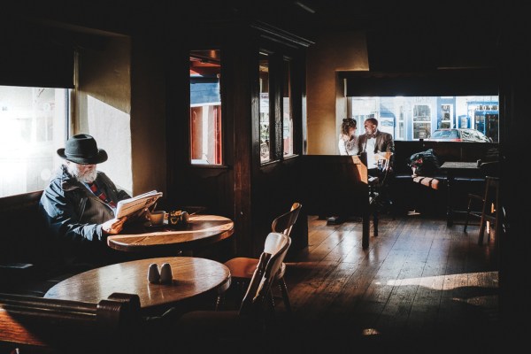 Pub setting customers seated