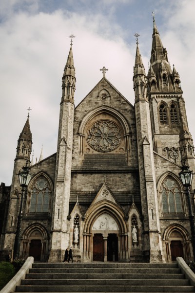 Exterior view of church cathedral entrance