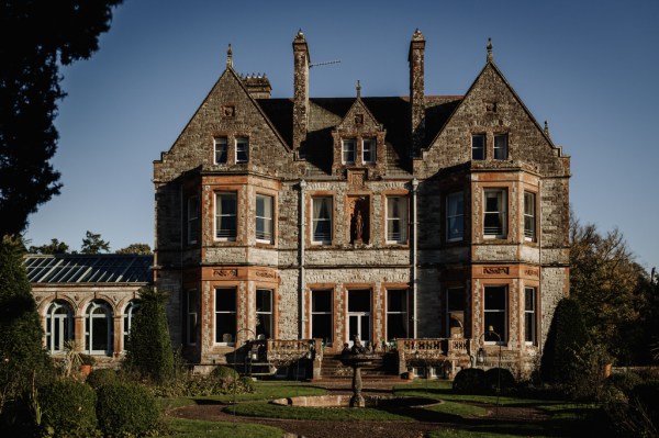 Shot of wedding venue house manor hotel