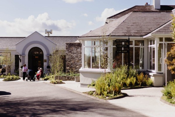 Exterior greenhouse section to wedding venue