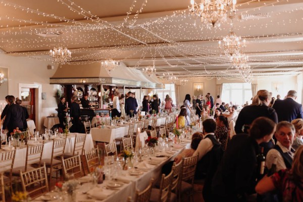 Guests seated at dining room table