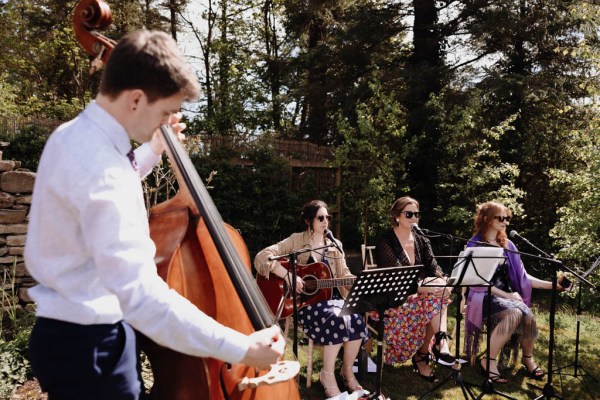 Celloist playing music during ceremony