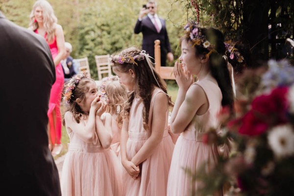 Shot of little girls laughing and smiling