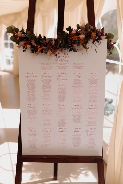 Seating arrangements for guests