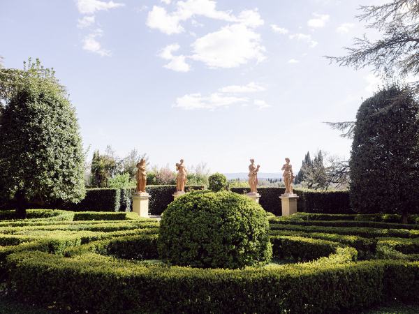 Wide shot of garden view